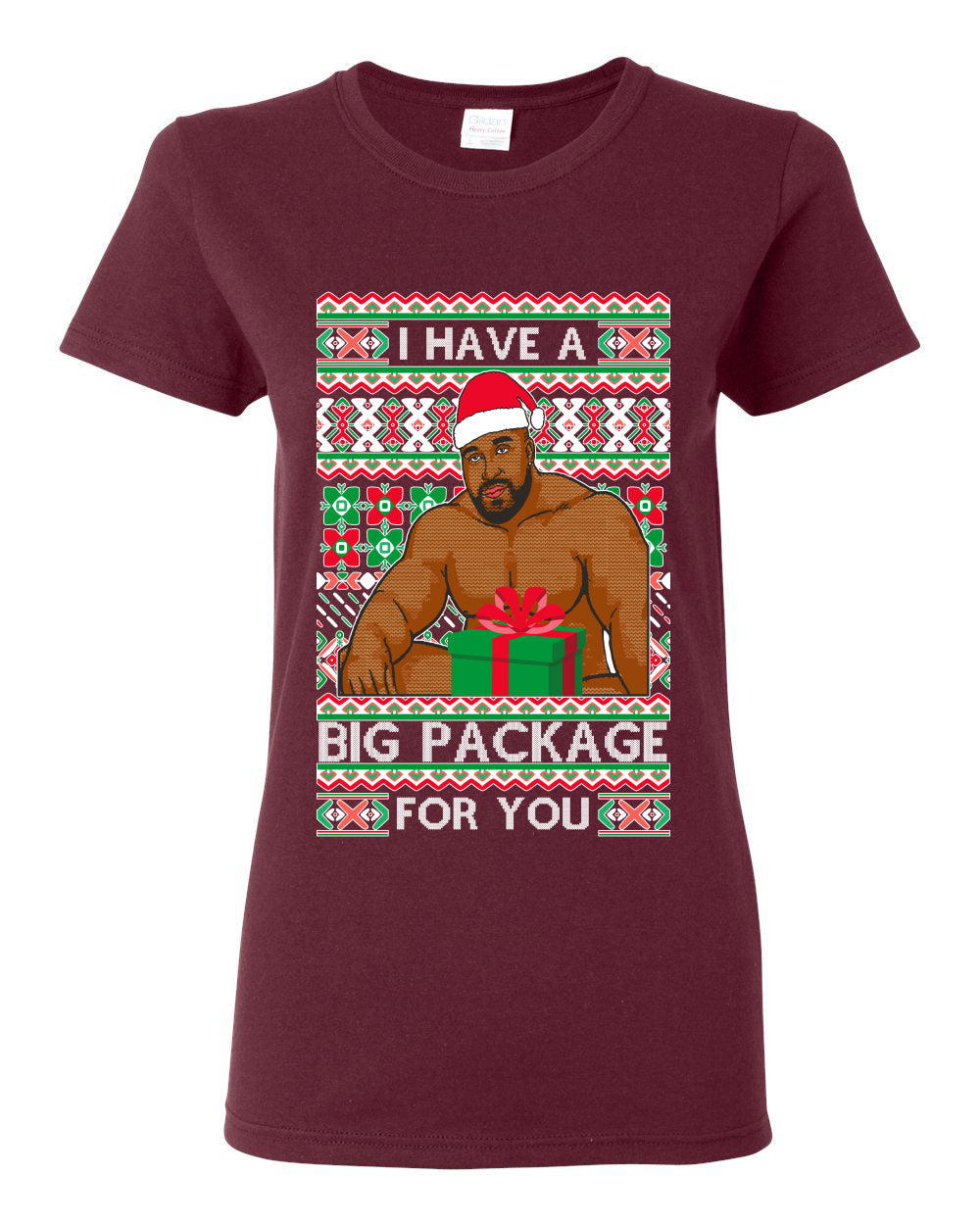 I have a Big package Meme Barry Wood  Ugly Christmas Sweater Womens Graphic T-Shirt