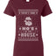 Theres Some Hos in the House Santa Ugly Christmas Sweater Womens Graphic T-Shirt