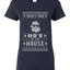 Theres Some Hos in the House Santa Ugly Christmas Sweater Womens Graphic T-Shirt