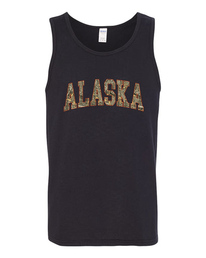 Alaska  Camo Fill Orange Outline Sweater, Men Tank Top