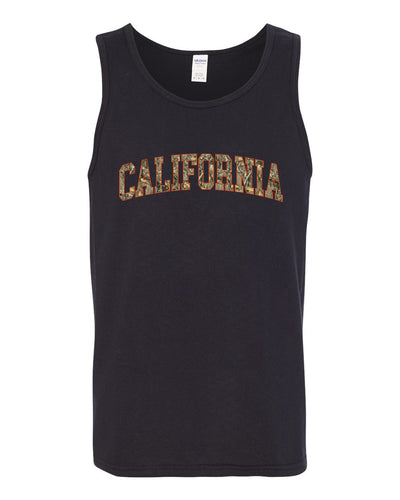 California  Camo Fill Orange Outline Sweater, Men Tank Top