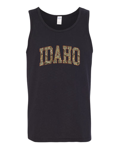 Idaho  Camo Fill Orange Outline Sweater, Men Tank Top