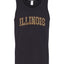 Illinois  Camo Fill Orange Outline Sweater, Men Tank Top