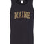 Maine  Camo Fill Orange Outline Sweater, Men Tank Top