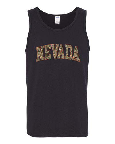 Nevada  Camo Fill Orange Outline Sweater, Men Tank Top