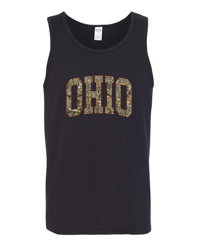 Ohio  Camo Fill Orange Outline Sweater, Men Tank Top