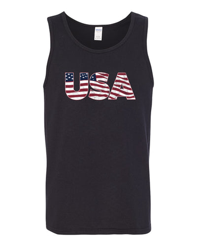 USA Winter Team Sports Fan Collection | USA Flag Fill Design Sweater, Men Tank Top