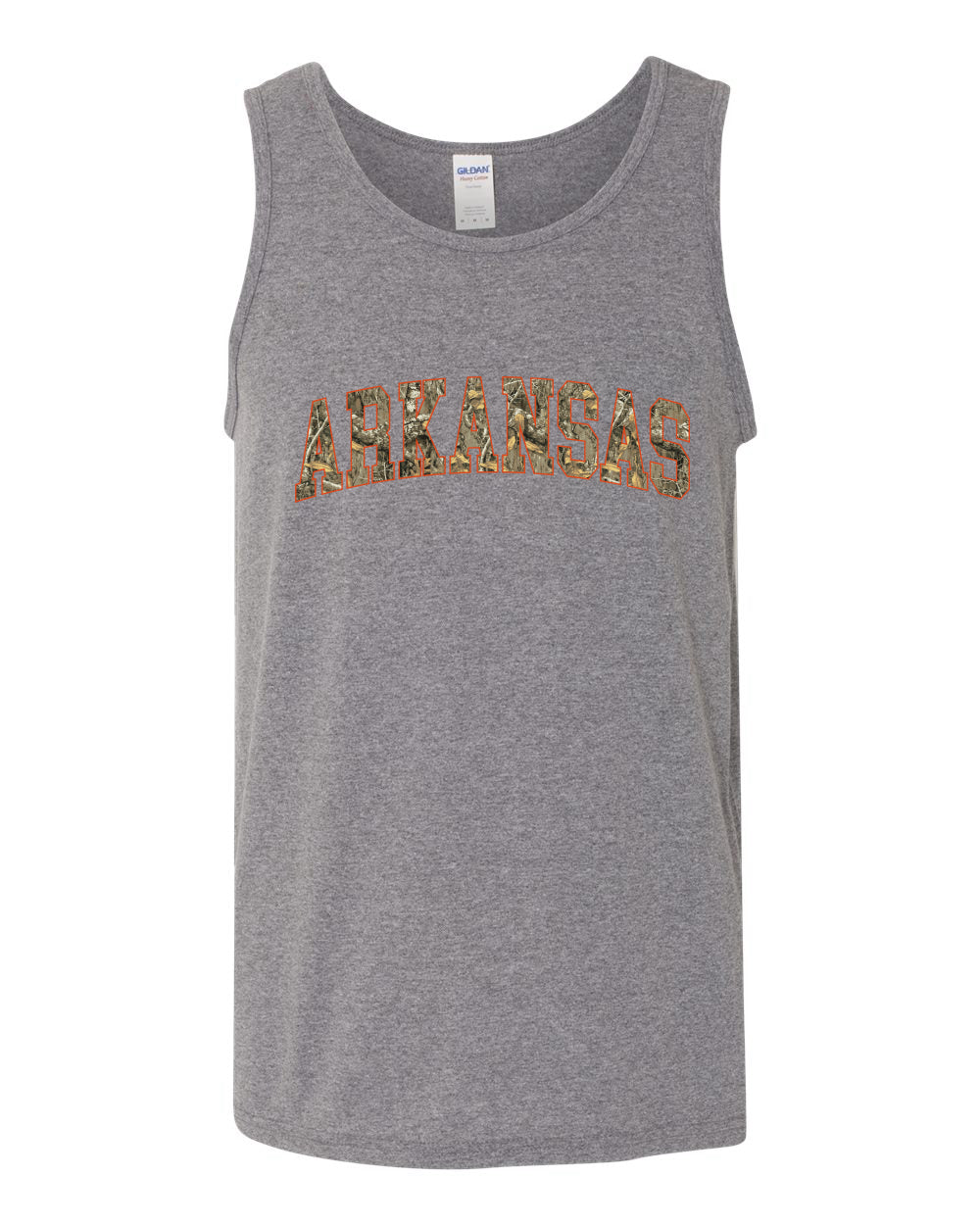 Arkansas  Camo Fill Orange Outline Sweater, Men Tank Top