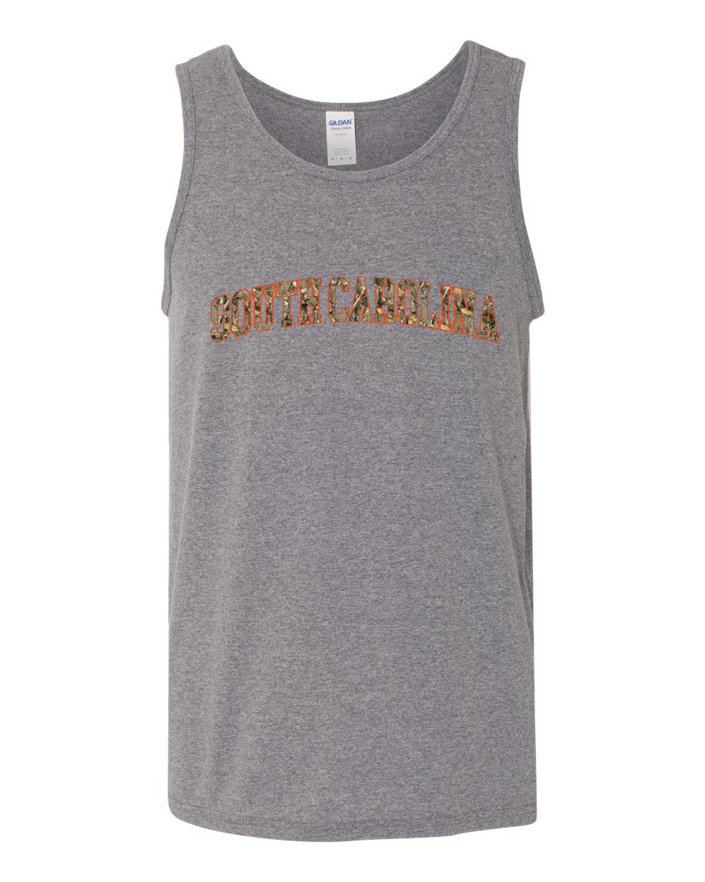 South Carolina  Camo Fill Orange Outline Sweater, Men Tank Top