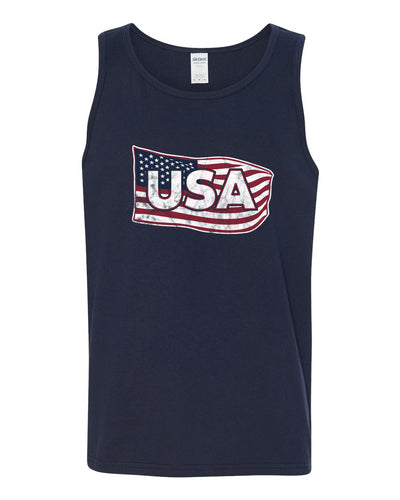 USA Winter Team Sports Fan Collection | USA Flowing Flag Sweater, Men Tank Top