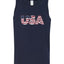 USA Winter Team Sports Fan Collection | USA Flag Fill Design Sweater, Men Tank Top