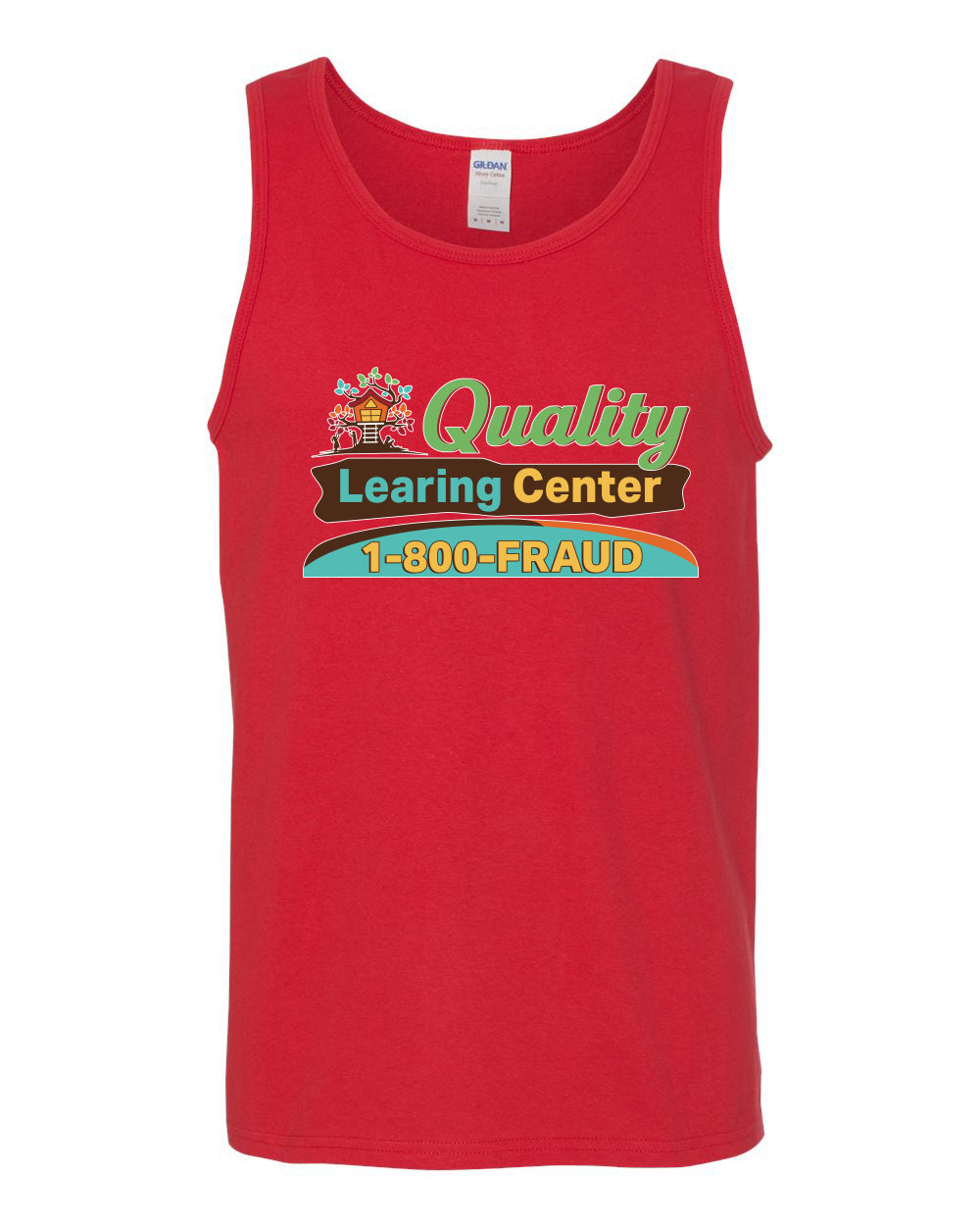 Quality Learing Center 1800-FRAUD Day Care Sweater, Men Tank Top