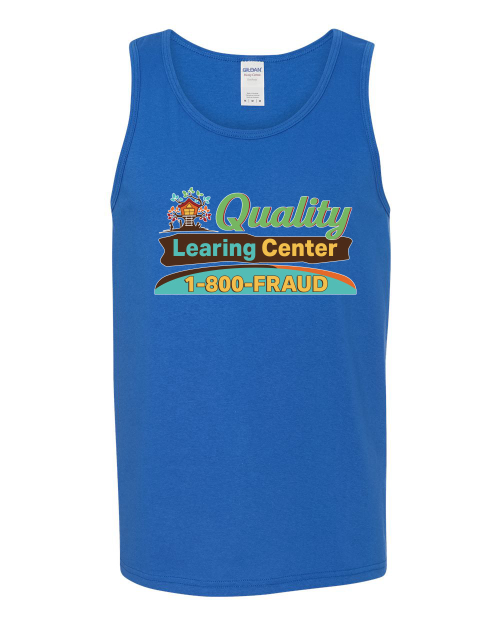 Quality Learing Center 1800-FRAUD Day Care Sweater, Men Tank Top