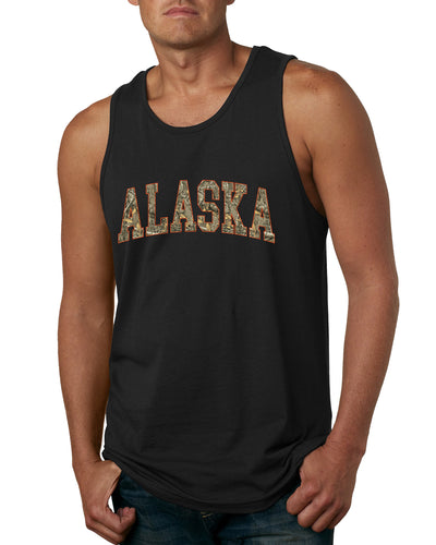 Alaska  Camo Fill Orange Outline Sweater, Men Tank Top