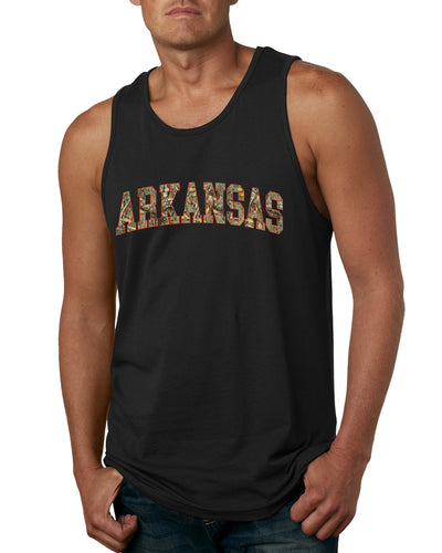 Arkansas  Camo Fill Orange Outline Sweater, Men Tank Top