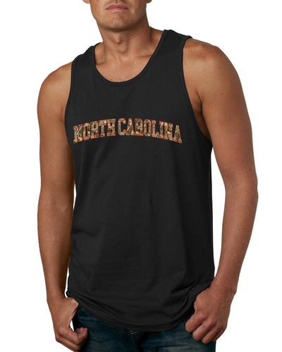 North Carolina  Camo Fill Orange Outline Sweater, Men Tank Top