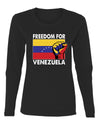 Freedom For Venezuelan Raised Fist Sweater, Womens Graphic Long Sleeve T-Shirt