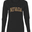 Nevada  Camo Fill Orange Outline Sweater, Womens Graphic Long Sleeve T-Shirt