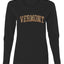 Vermont  Camo Fill Orange Outline Sweater, Womens Graphic Long Sleeve T-Shirt
