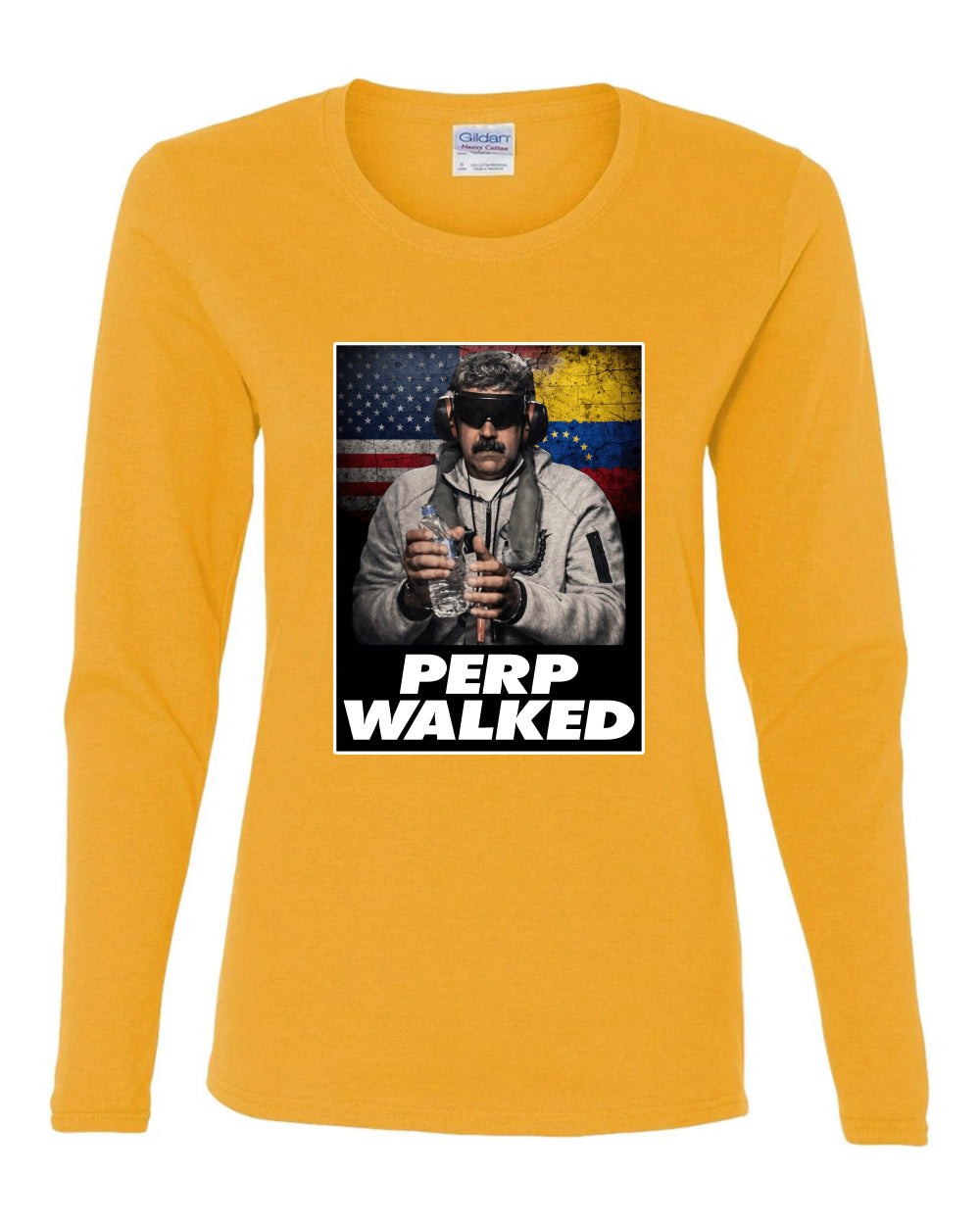 Venezuelan Dictator Maduro Captured Perp Walked Sweater, Womens Graphic Long Sleeve T-Shirt