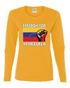 Freedom For Venezuelan Raised Fist Sweater, Womens Graphic Long Sleeve T-Shirt