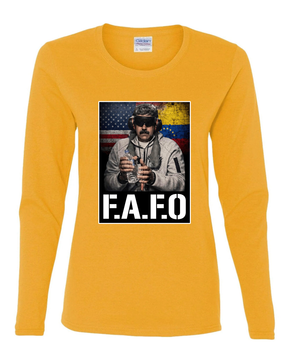 Venezuelan Dictator Maduro Captured F Around Find Out Sweater, Womens Graphic Long Sleeve T-Shirt