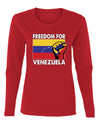 Freedom For Venezuelan Raised Fist Sweater, Womens Graphic Long Sleeve T-Shirt