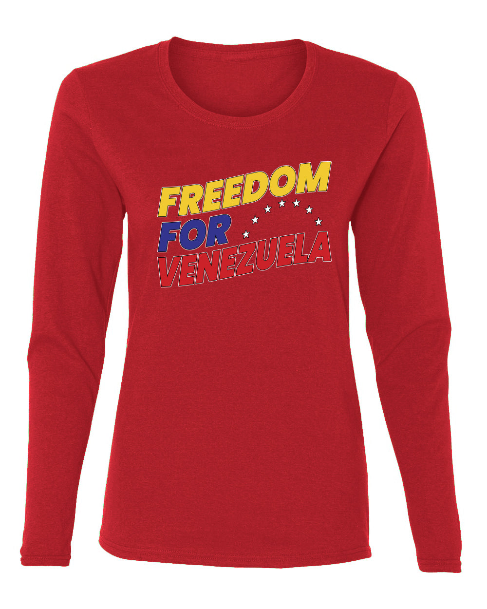 Freedom For Venezuelan Sweater, Womens Graphic Long Sleeve T-Shirt