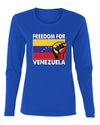 Freedom For Venezuelan Raised Fist Sweater, Womens Graphic Long Sleeve T-Shirt