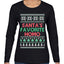 Santa's Favorite Homo Ugly Christmas Sweater Womens Graphic Long Sleeve T-Shirt