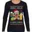 Arriba Abajo Al Centro Pa'Dentro Cheers to Health Salud Ugly Christmas Sweater Womens Graphic Long Sleeve T-Shirt