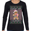 Sleigh Girl Sleigh Funny Trendy Pop Girly Sling Bag Coffee Cup Ugly Christmas Sweater Womens Graphic Long Sleeve T-Shirt