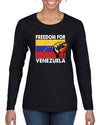 Freedom For Venezuelan Raised Fist Sweater, Womens Graphic Long Sleeve T-Shirt