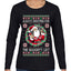 Always Shooting For The Naughty List Ugly Christmas Sweater Womens Graphic Long Sleeve T-Shirt