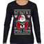 Try That In A Small Town Christmas Ugly Christmas Sweater Womens Graphic Long Sleeve T-Shirt