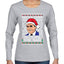 Santas Coming That's What She Said Michael Scott Ugly Christmas Sweater Womens Graphic Long Sleeve T-Shirt