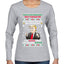 Trump This is the Greatest Ugly Christmas Sweater Womens Graphic Long Sleeve T-Shirt