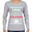 I Prefer Halloween Dancing Skeletons Ugly Christmas Sweater Womens Graphic Long Sleeve T-Shirt