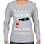 Ho Ho Ho Whole Bottle Wine Spirits Ugly Christmas Sweater Womens Graphic Long Sleeve T-Shirt