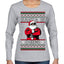 Santa Is Him Funny Gen Z Viral Meme Shades Slang Ugly Christmas Sweater Womens Graphic Long Sleeve T-Shirt