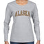 Alaska  Camo Fill Orange Outline Sweater, Womens Graphic Long Sleeve T-Shirt