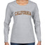 California  Camo Fill Orange Outline Sweater, Womens Graphic Long Sleeve T-Shirt