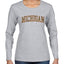 Michigan  Camo Fill Orange Outline Sweater, Womens Graphic Long Sleeve T-Shirt