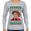 Shut Up Hippy It's Christmas Ugly Christmas Sweater Womens Graphic Long Sleeve T-Shirt