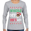 Where My Ho's At? Ugly Christmas Sweater Womens Graphic Long Sleeve T-Shirt