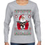 Try That In A Small Town Christmas Ugly Christmas Sweater Womens Graphic Long Sleeve T-Shirt