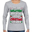 Due To Inflation This Is My Ugly Christmas Sweater Ugly Christmas Sweater Womens Graphic Long Sleeve T-Shirt
