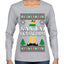 Santa! I Know Him Christmas Movie Quote  Ugly Christmas Sweater Womens Graphic Long Sleeve T-Shirt