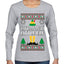 You're An Angry Little Elf Christmas Movie Quote  Ugly Christmas Sweater Womens Graphic Long Sleeve T-Shirt