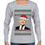 Treason's Greetings Biden President Humor Ugly Christmas Sweater Womens Graphic Long Sleeve T-Shirt